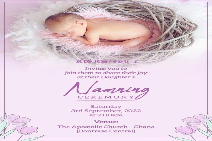 invitation naming ceremony