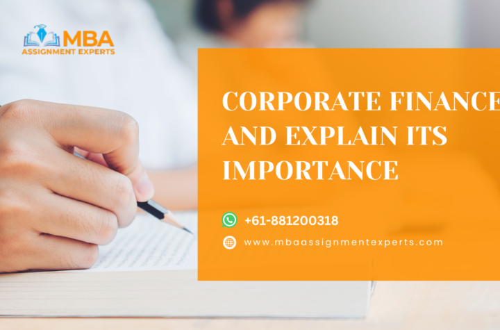 corporate finance and explain its importance